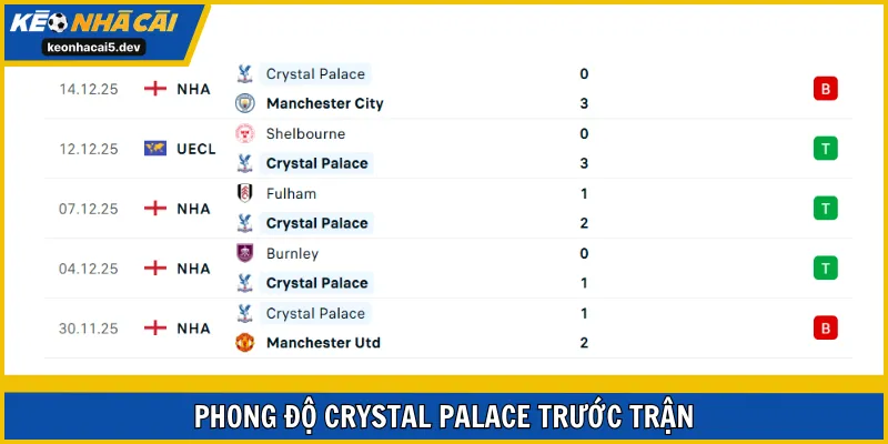 Crystal Palace đang có mùa bóng 2025/26 ấn tượng